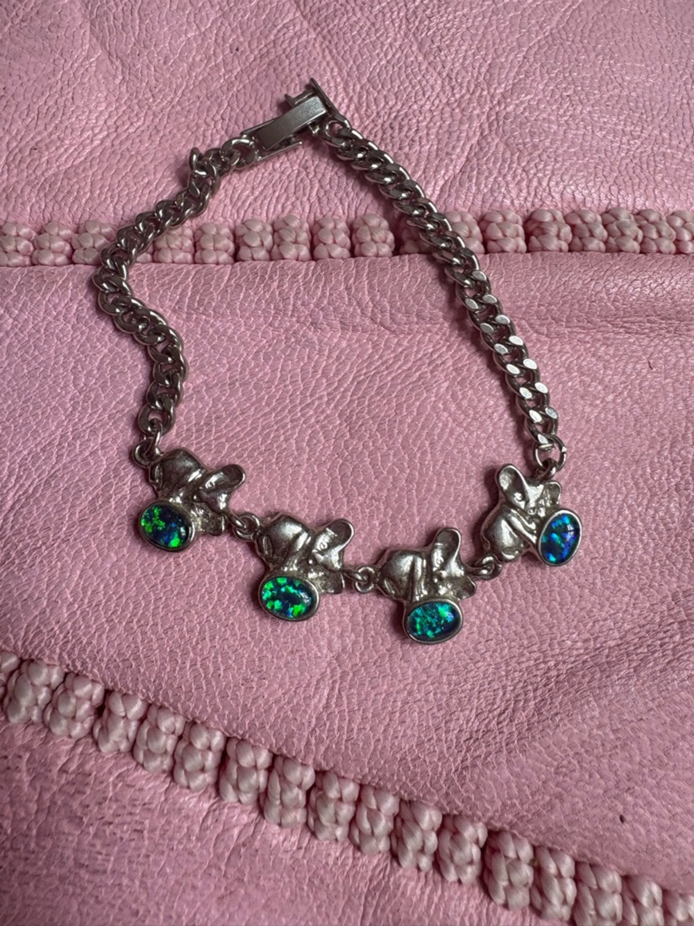 Sterling silver bracelet with Australian opal